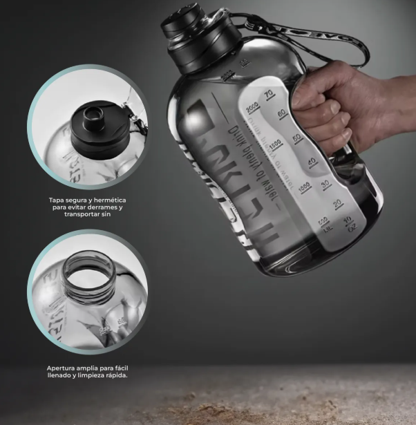 Miniatura 3 de Termo Botella Agua 1.7 Litros Resistente